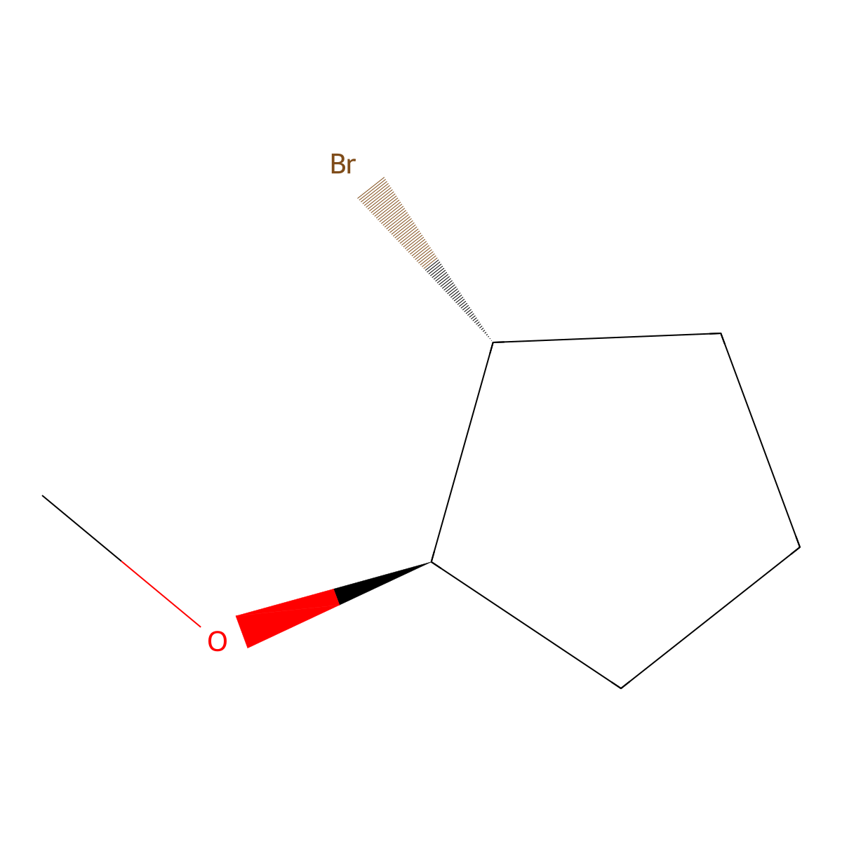 rac-(1R,2R)-1-bromo-2-methoxycyclopentane molecular structure, CAS 51422-76-5