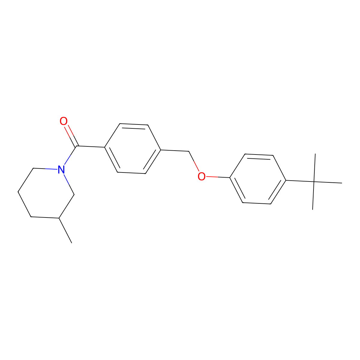 [4-[(4-Tert-butylphenoxy)methyl]phenyl]-(3-methylpiperidin-1-yl)methanone molecular structure, CAS 514220-64-5