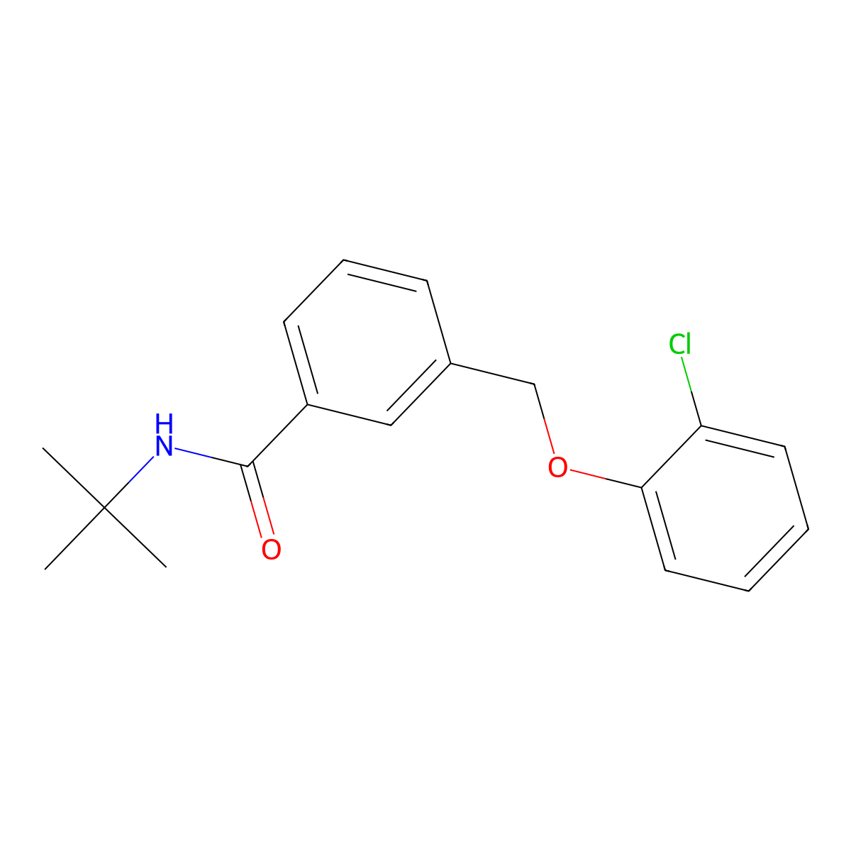 N-tert-butyl-3-[(2-chlorophenoxy)methyl]benzamide molecular structure, CAS 514220-87-2