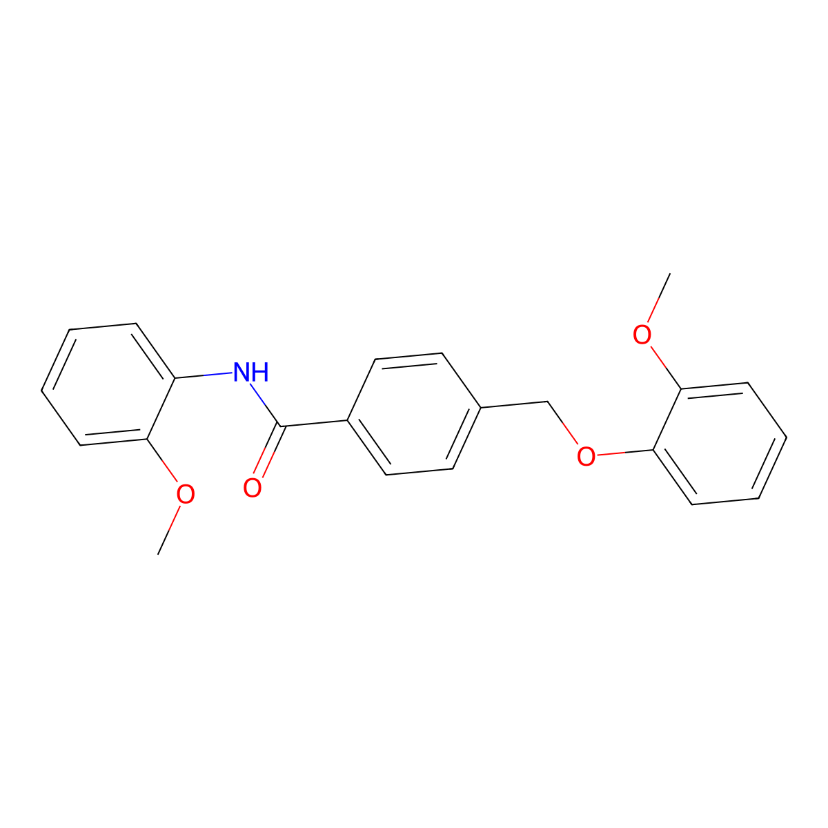 4-[(2-methoxyphenoxy)methyl]-N-(2-methoxyphenyl)benzamide molecular structure, CAS 514221-00-2
