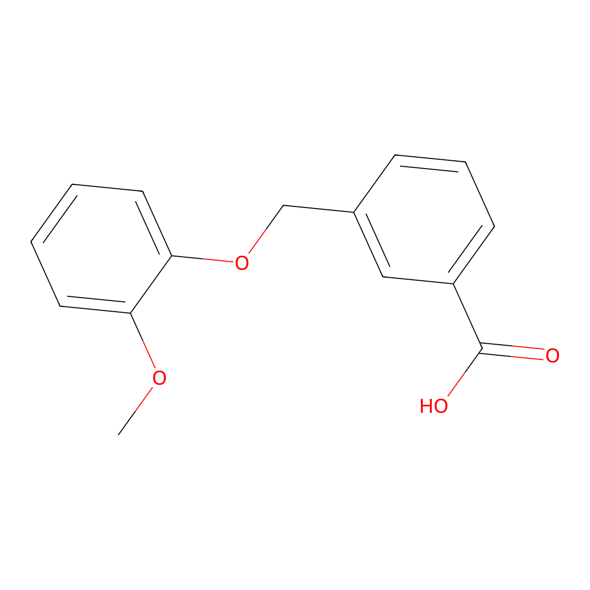3-[(2-Methoxyphenoxy)methyl]benzoic acid molecular structure, CAS 514221-07-9