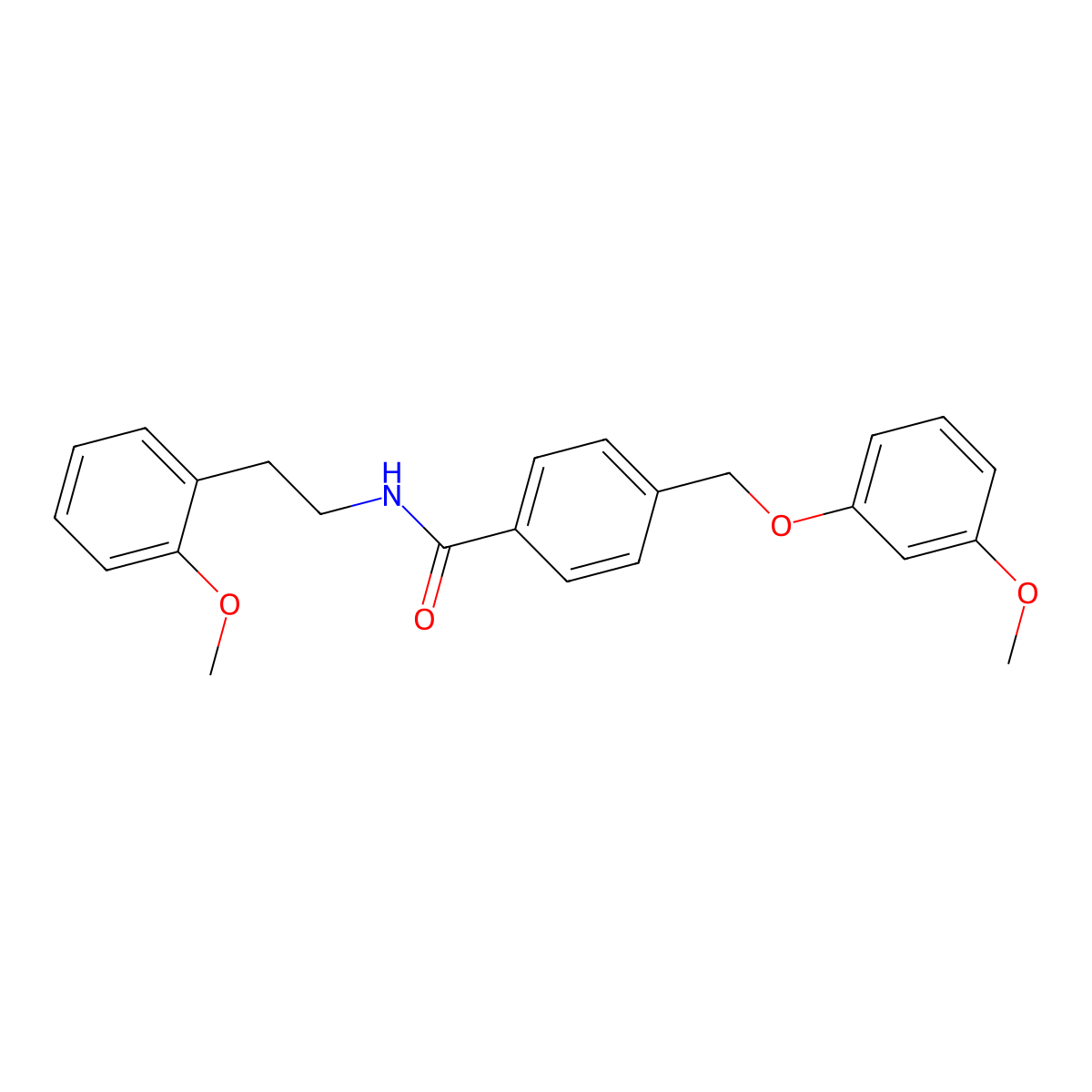 4-[(3-methoxyphenoxy)methyl]-N-[2-(2-methoxyphenyl)ethyl]benzamide molecular structure, CAS 514221-19-3