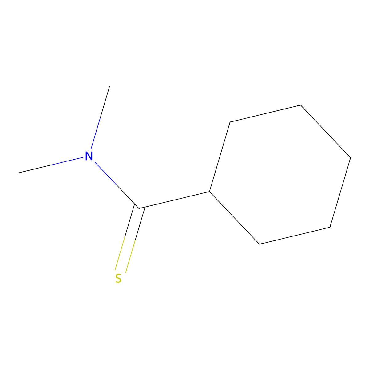 Cyclohexanecarbothioamide, N,N-dimethyl- molecular structure, CAS 514223-99-5