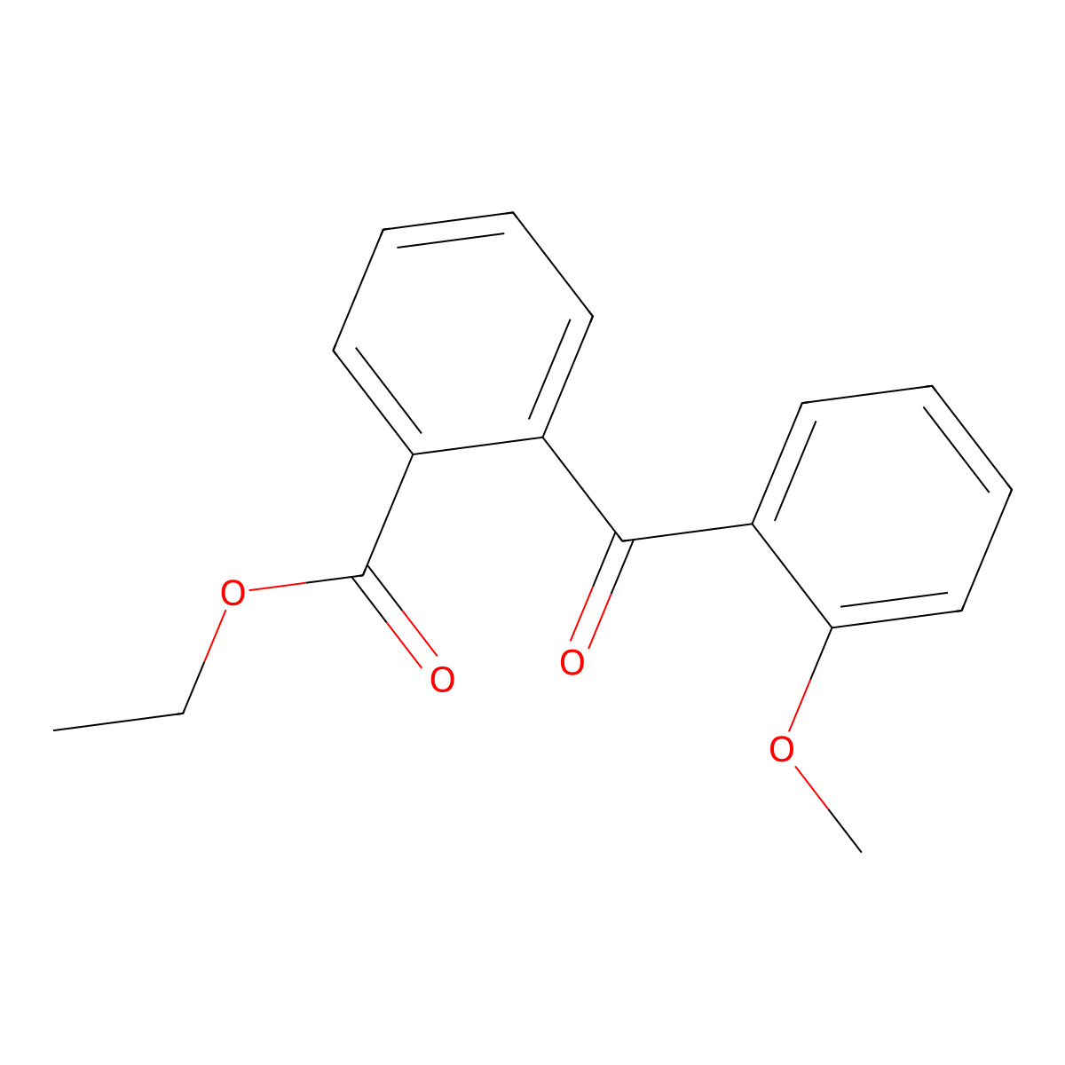 Ethyl 2-(2-methoxybenzoyl)benzoate molecular structure, CAS 51432-00-9