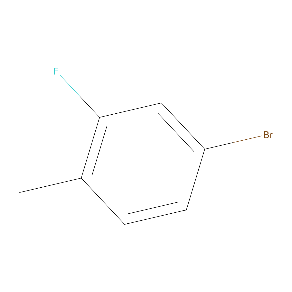 4-Bromo-2-fluorotoluene molecular structure, CAS 51436-99-8