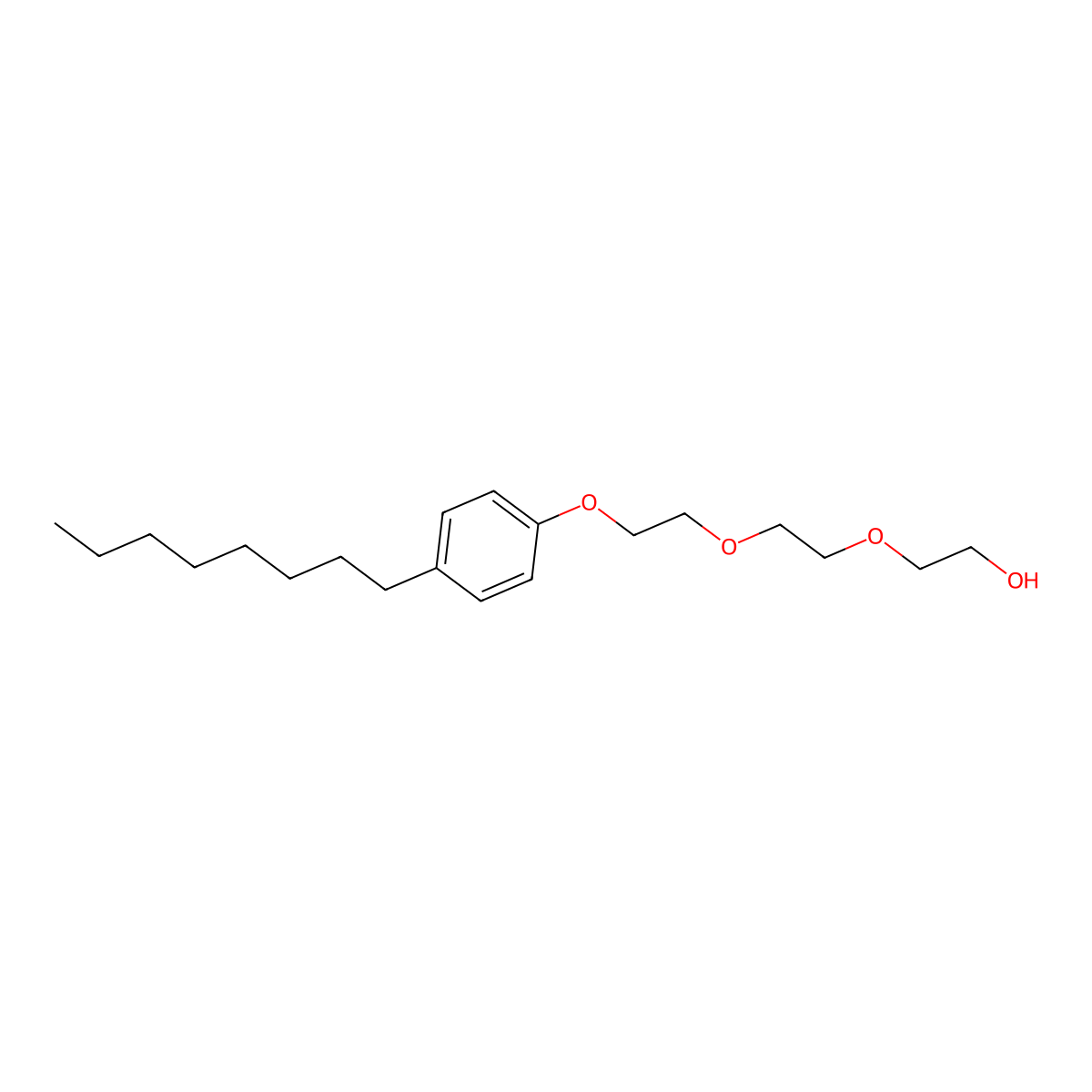 2-[2-[2-(4-Octylphenoxy)ethoxy]ethoxy]ethanol molecular structure, CAS 51437-91-3