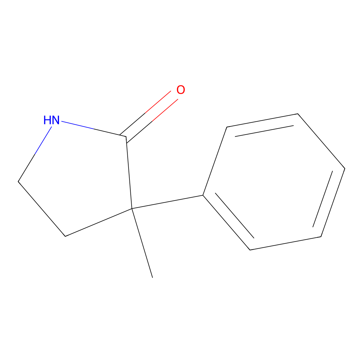 3-Methyl-3-phenylpyrrolidin-2-one molecular structure, CAS 51439-71-5