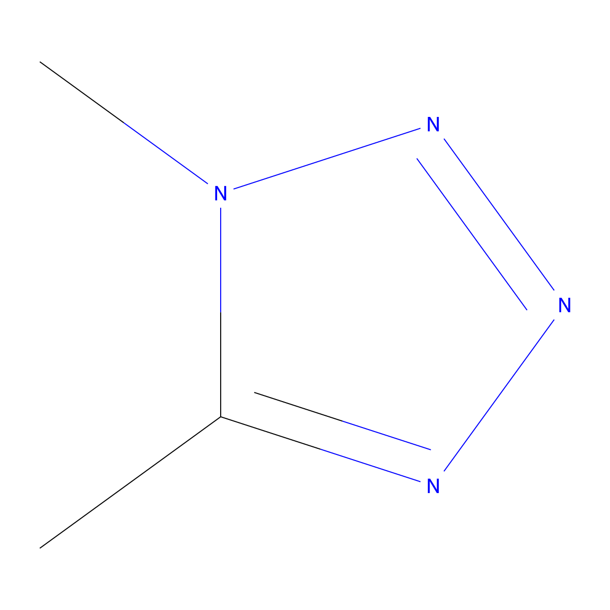 1,5-Dimethyltetrazole molecular structure, CAS 5144-11-6