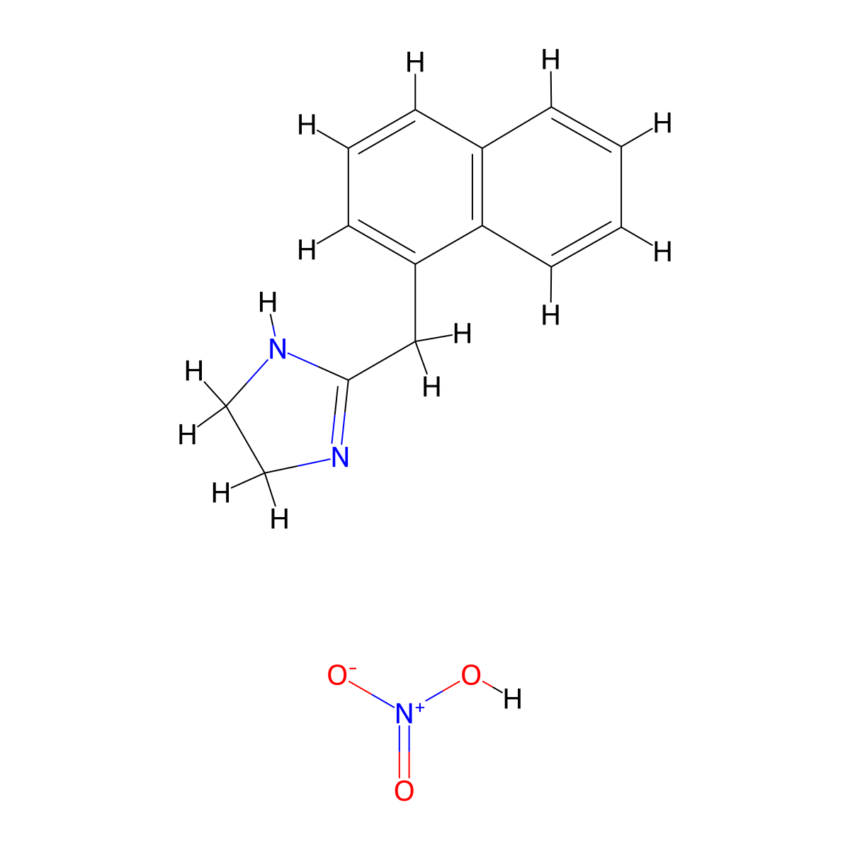 Naphazoline Nitrate molecular structure, CAS 5144-52-5