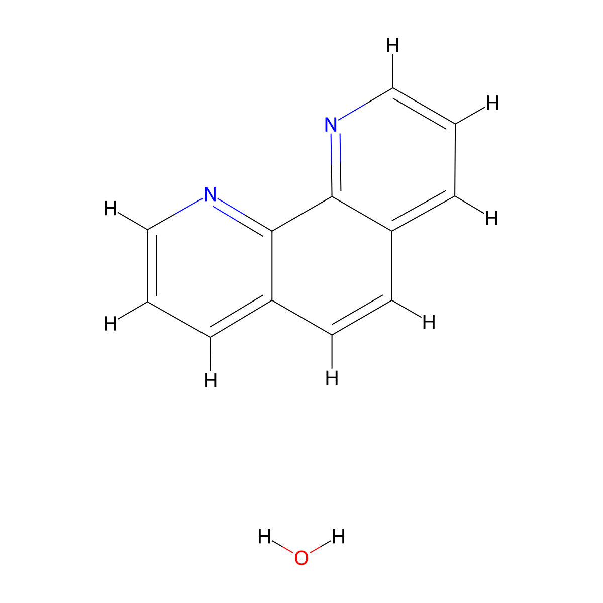 1,10-Phenanthroline hydrate molecular structure, CAS 5144-89-8