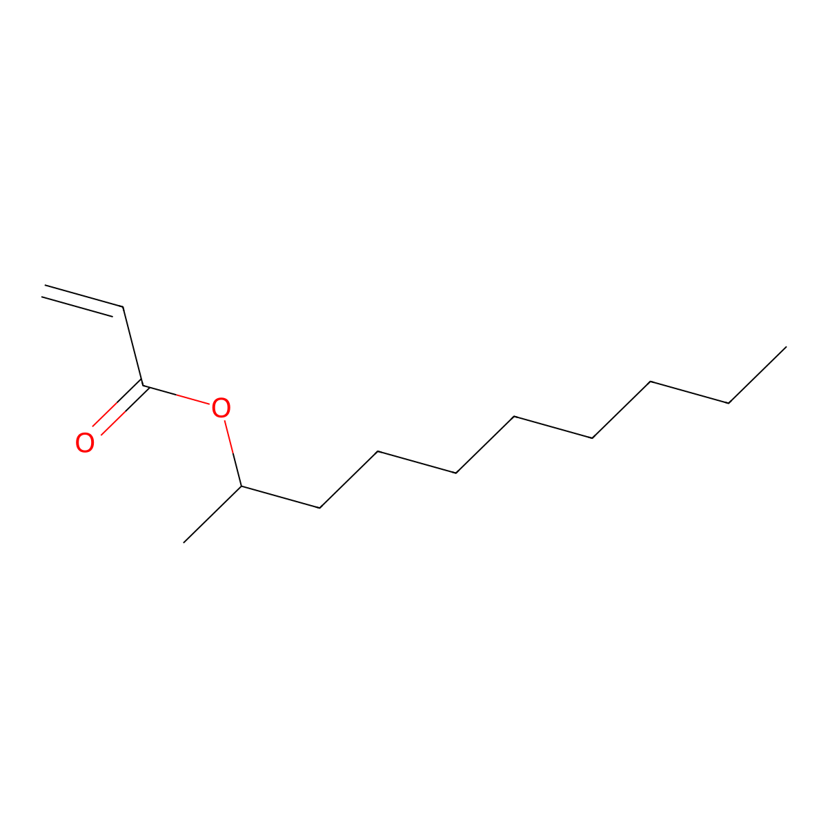 1-Methylnonyl acrylate molecular structure, CAS 51443-72-2