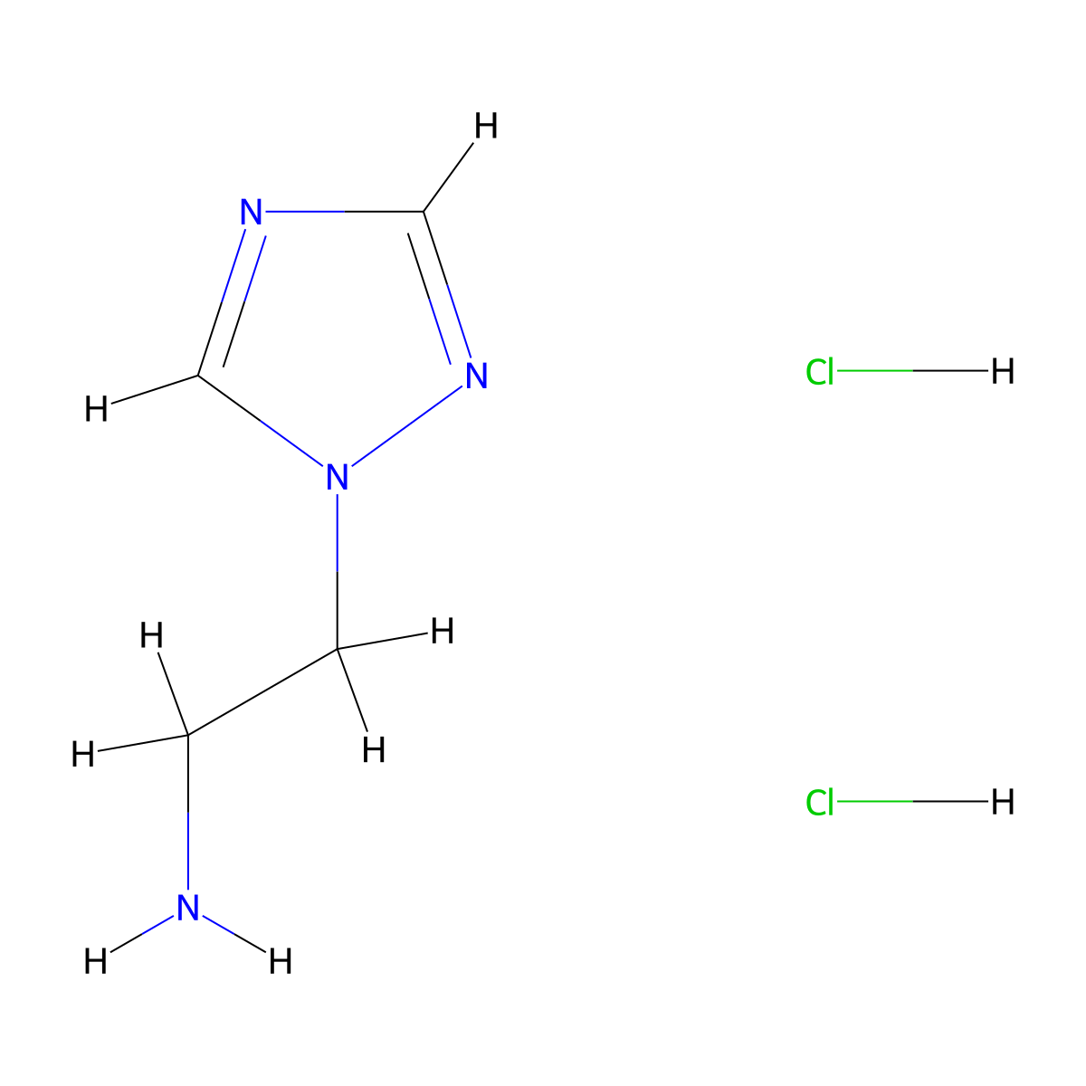 2-(1H-1,2,4-triazol-1-yl)ethan-1-amine dihydrochloride molecular structure, CAS 51444-26-9