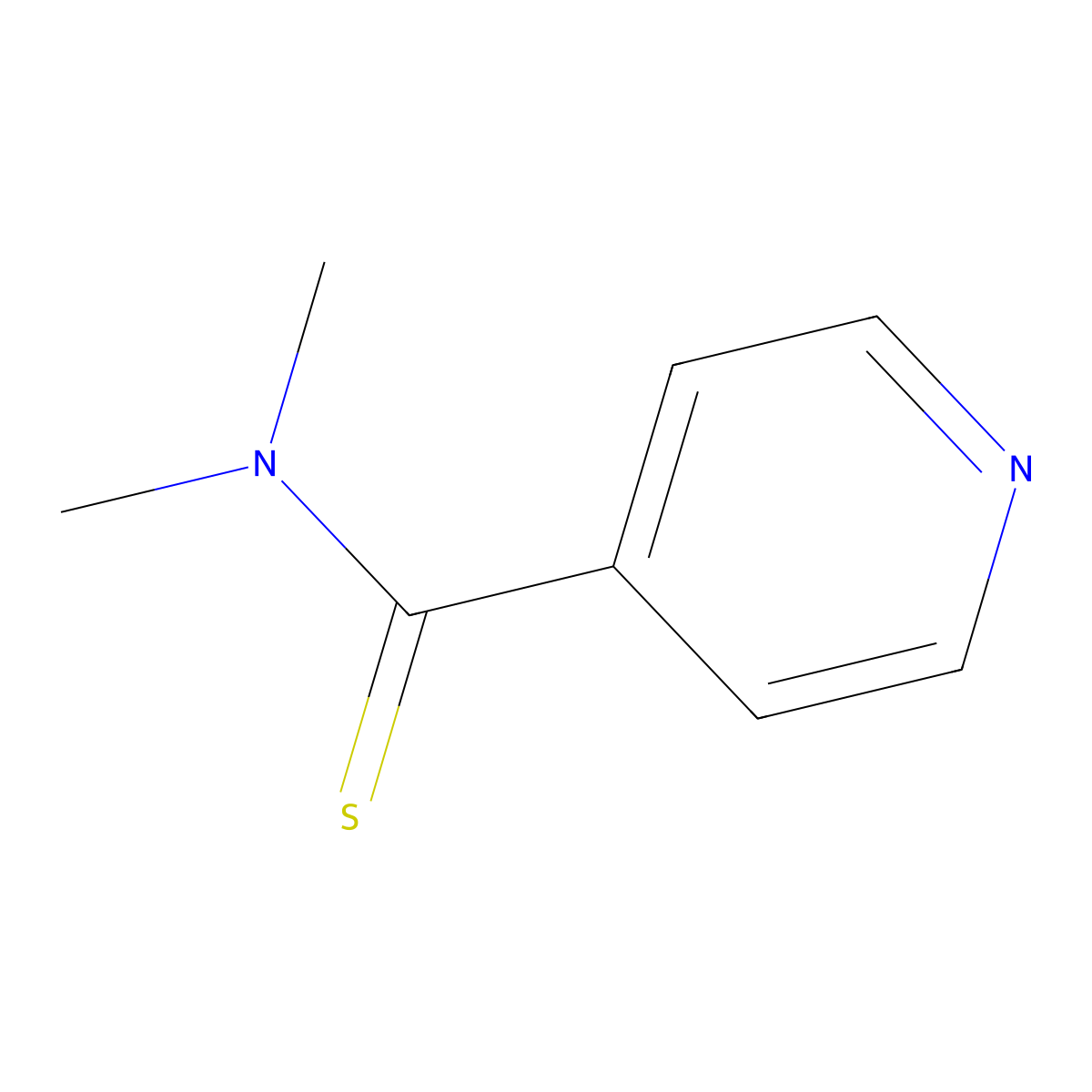 N,N-dimethyl-4-pyridinecarbothioamide molecular structure, CAS 51444-32-7