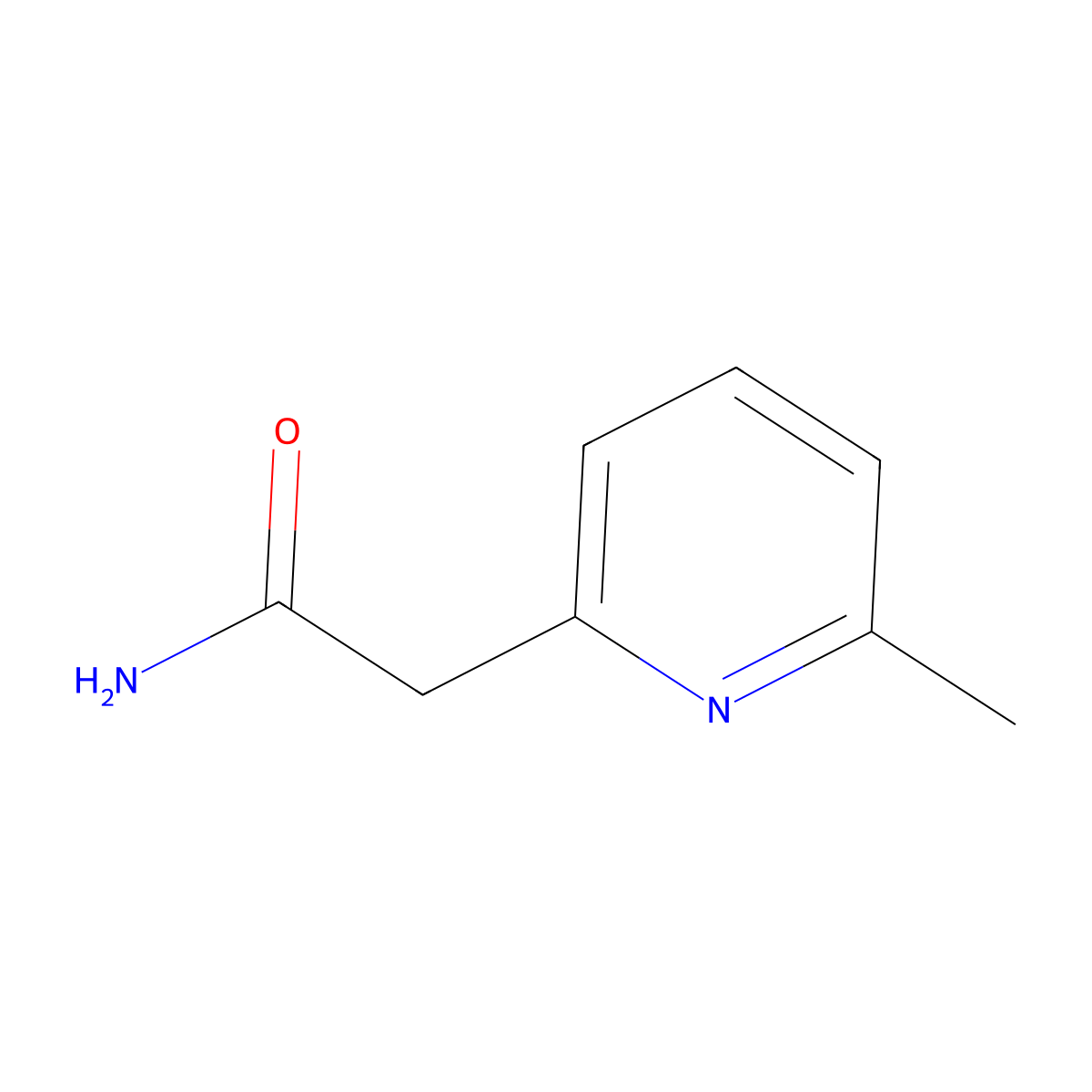 2-(6-Methylpyridin-2-yl)acetamide molecular structure, CAS 51444-35-0