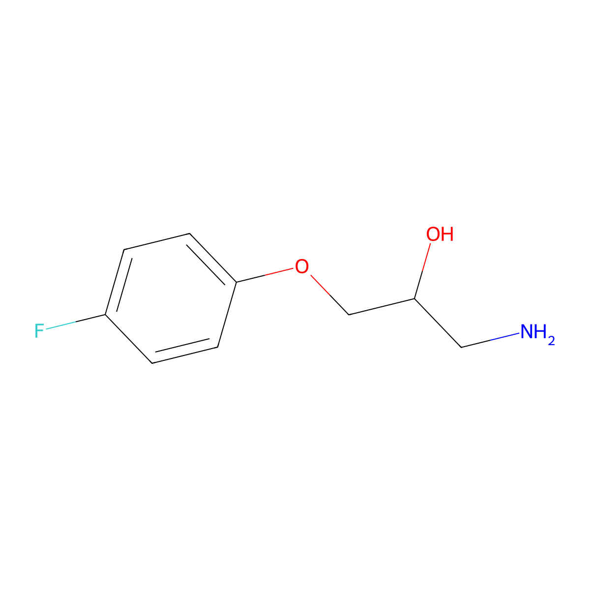 1-Amino-3-(4-fluorophenoxy)propan-2-ol molecular structure, CAS 51448-33-0