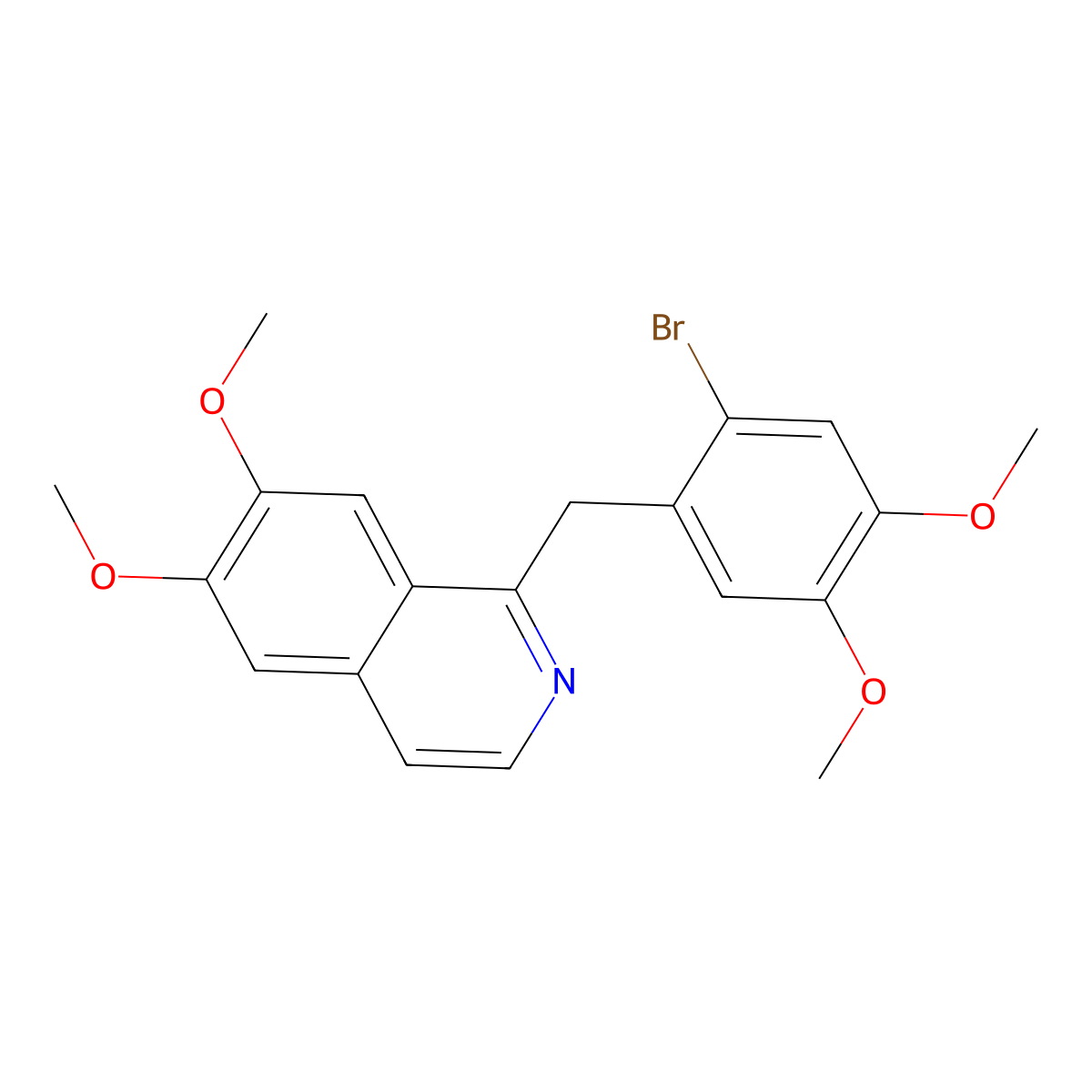 1-(2-Bromo-4,5-dimethoxybenzyl)-6,7-dimethoxyisoquinoline molecular structure, CAS 51449-10-6
