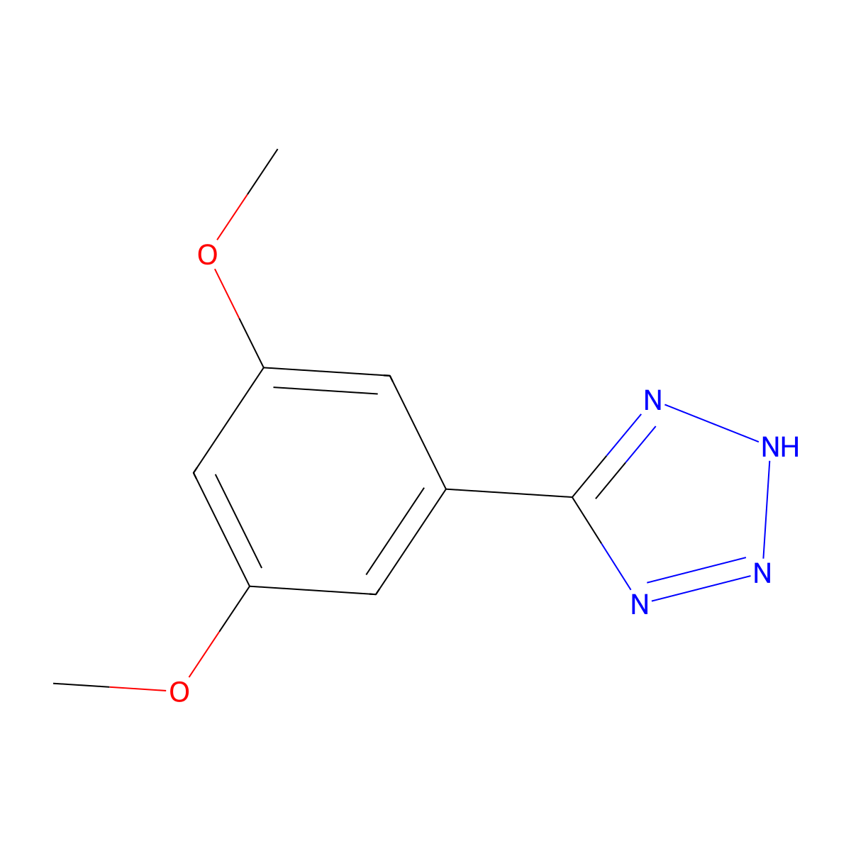 5-(3,5-dimethoxyphenyl)-2H-tetrazole molecular structure, CAS 51449-82-2