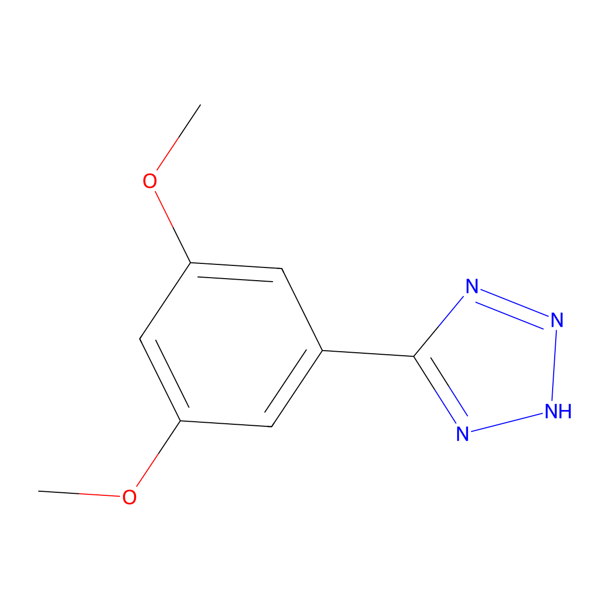 5-(3,5-dimethoxyphenyl)-2H-tetrazole molecular structure, CAS 51449-82-2