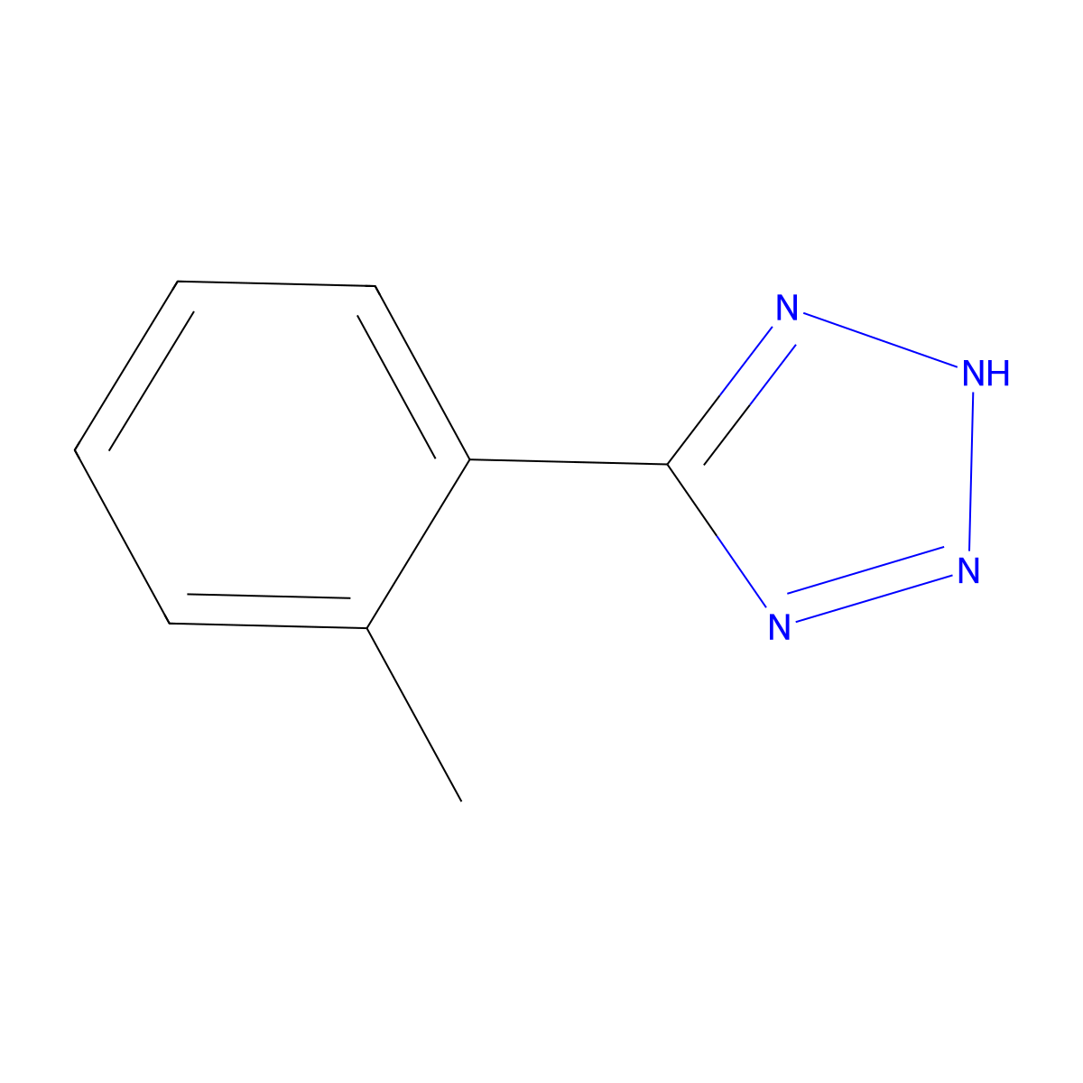 5-(2-methylphenyl)-2H-1,2,3,4-tetrazole molecular structure, CAS 51449-86-6