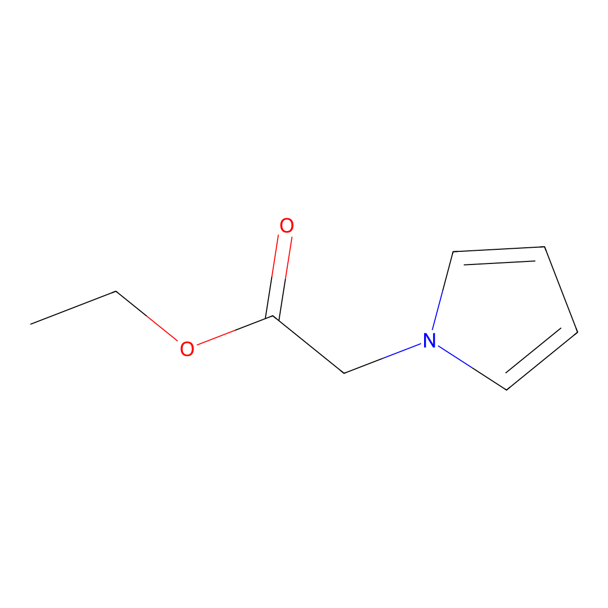 Ethyl 2-pyrrol-1-ylacetate molecular structure, CAS 5145-67-5