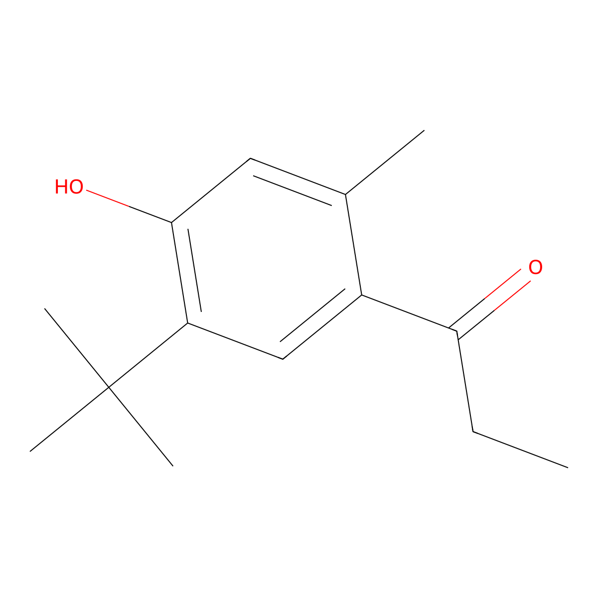1-(5-Tert-butyl-4-hydroxy-2-methylphenyl)propan-1-one molecular structure, CAS 51451-24-2