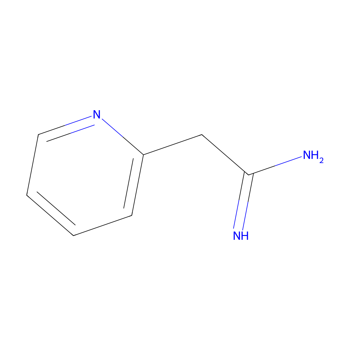 2-Pyridin-2-ylethanimidamide molecular structure, CAS 51451-47-9