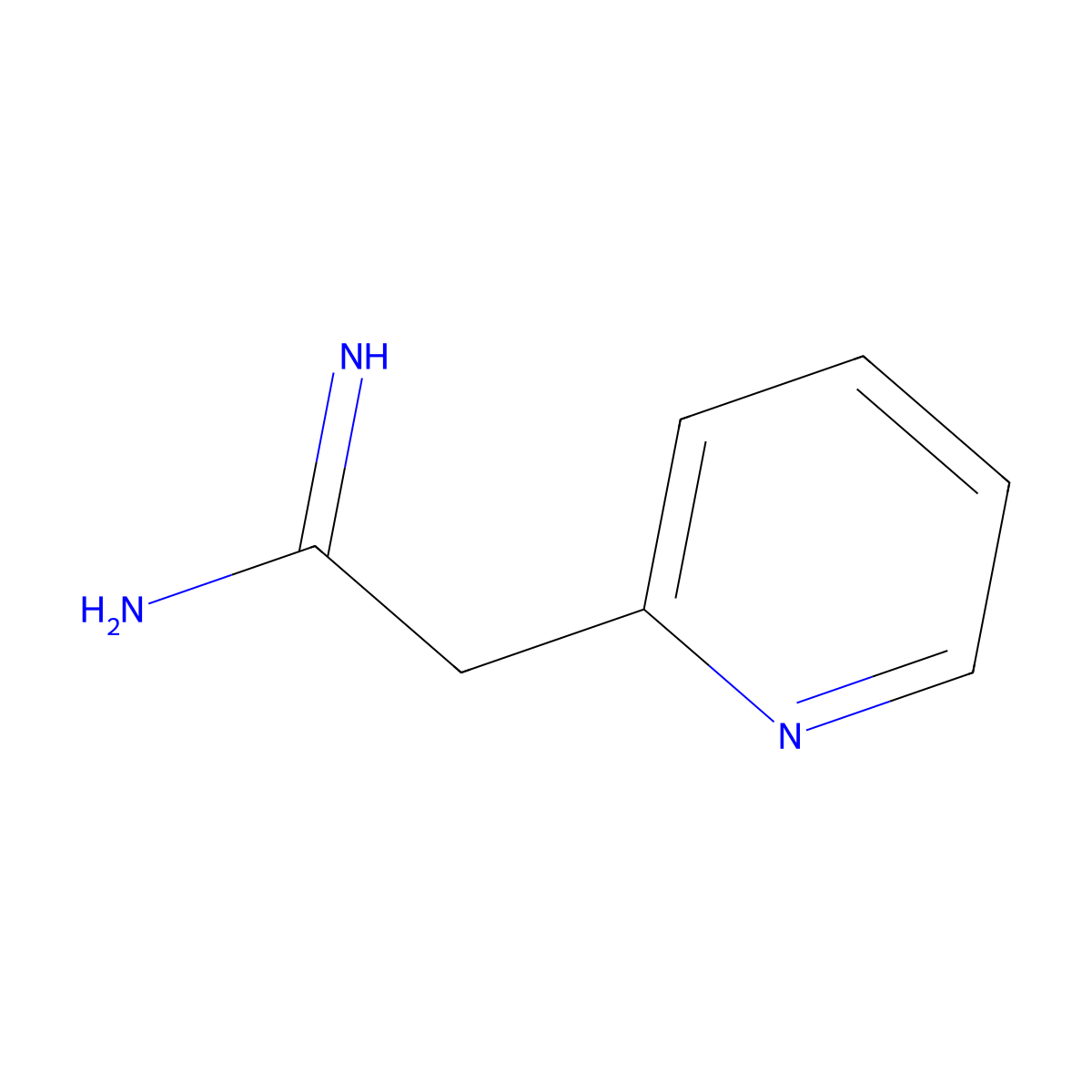 2-Pyridin-2-ylethanimidamide molecular structure, CAS 51451-47-9