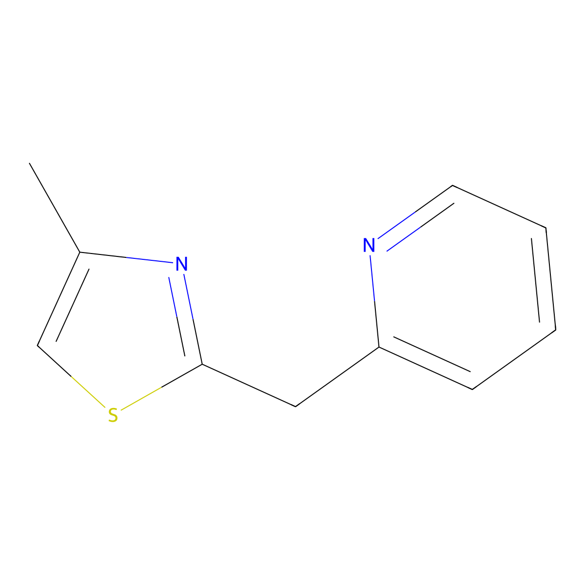 4-Methyl-2-(pyridin-2-ylmethyl)thiazole molecular structure, CAS 51451-48-0