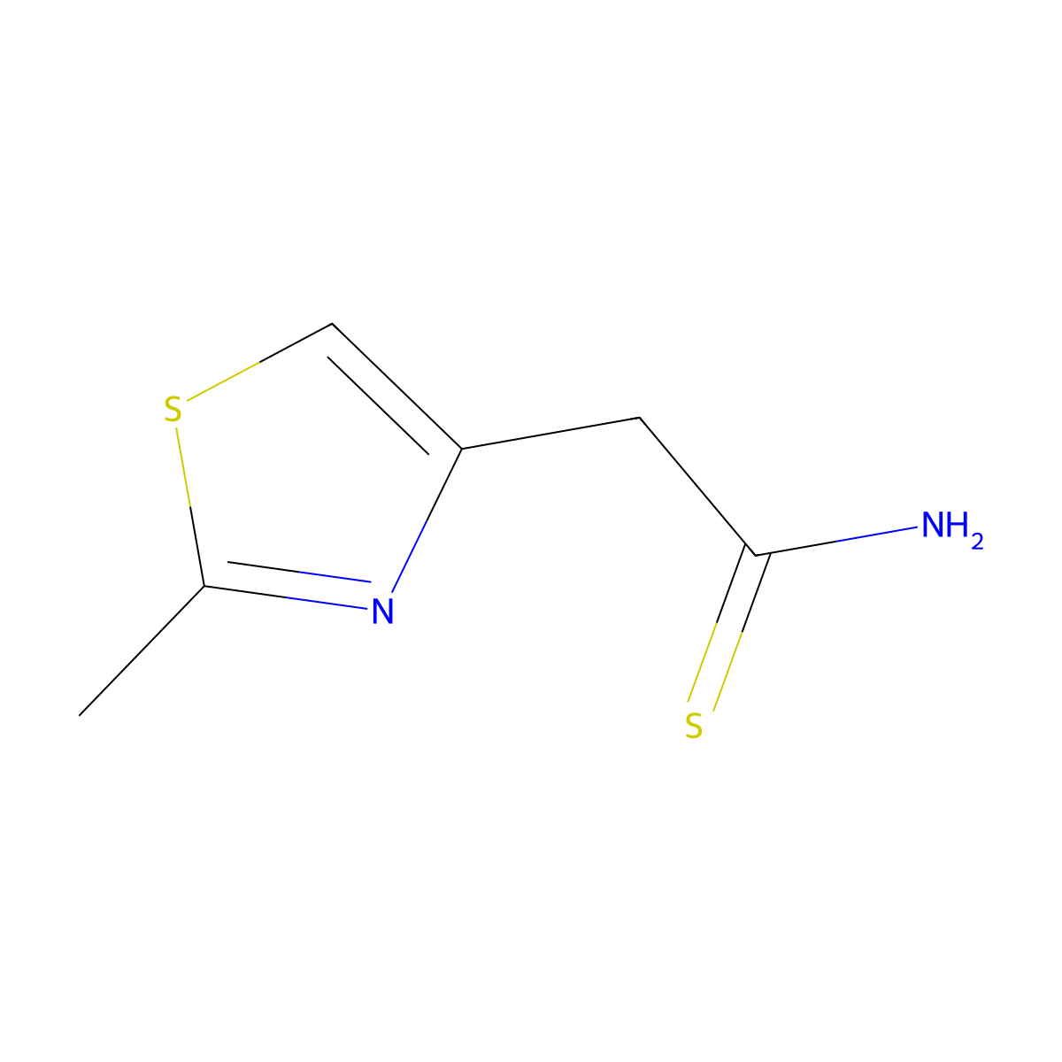 2-(2-Methyl-1,3-thiazol-4-yl)ethanethioamide molecular structure, CAS 51451-57-1