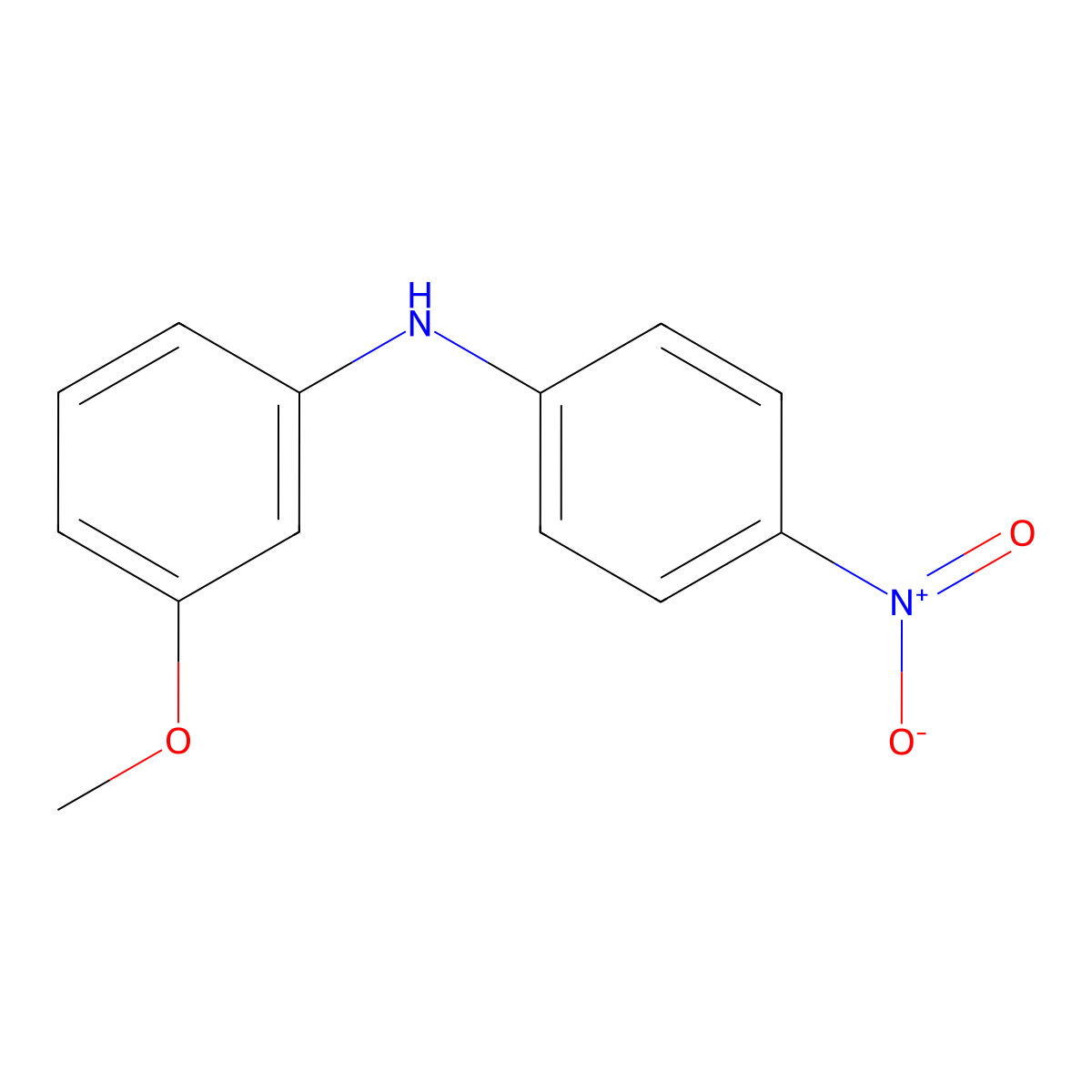 3-methoxy-N-(4-nitrophenyl)aniline molecular structure, CAS 51451-80-0