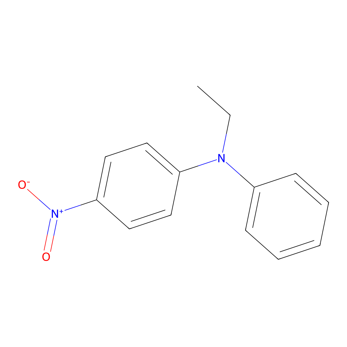 Benzenamine, N-ethyl-4-nitro-N-phenyl- molecular structure, CAS 51451-83-3