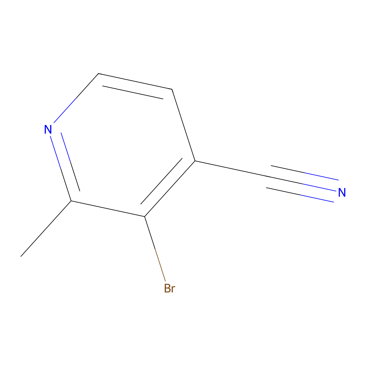 3-Bromo-2-methyl-pyridine-4-carbonitrile molecular structure, CAS 51454-47-8