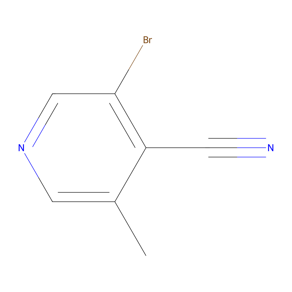 3-Bromo-5-methylisonicotinonitrile molecular structure, CAS 51454-50-3