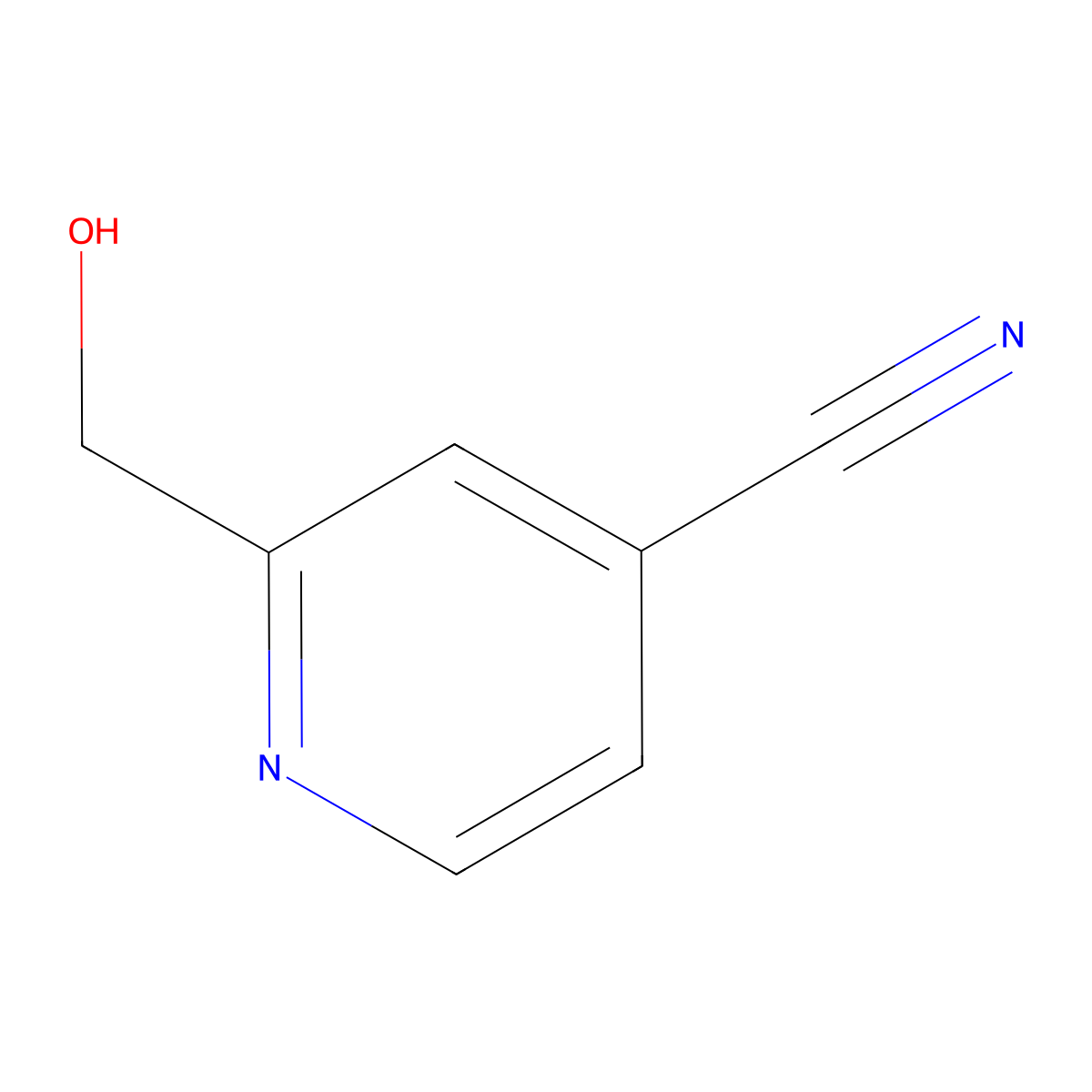 2-(Hydroxymethyl)pyridine-4-carbonitrile molecular structure, CAS 51454-63-8