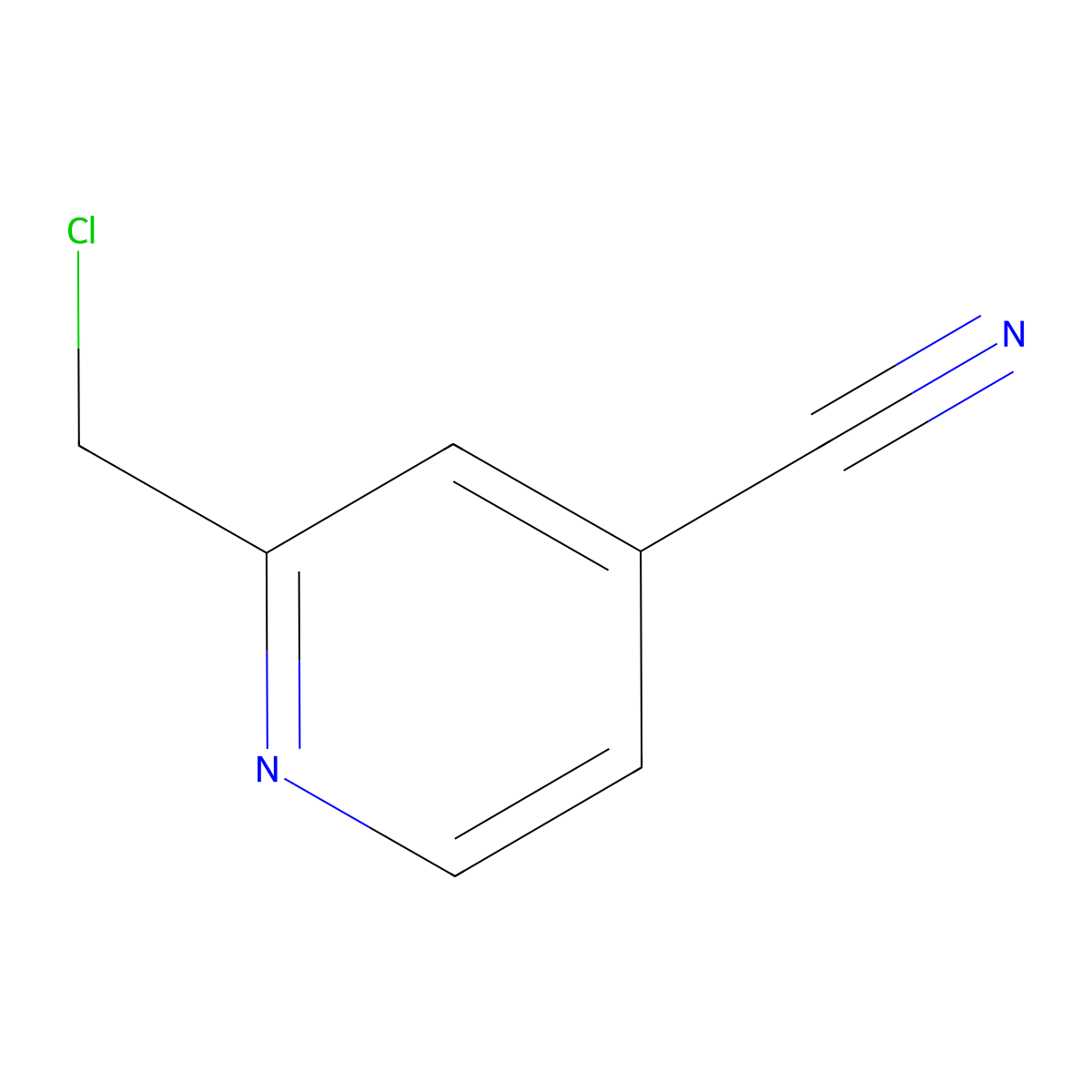 2-(Chloromethyl)-4-pyridinecarbonitrile molecular structure, CAS 51454-64-9