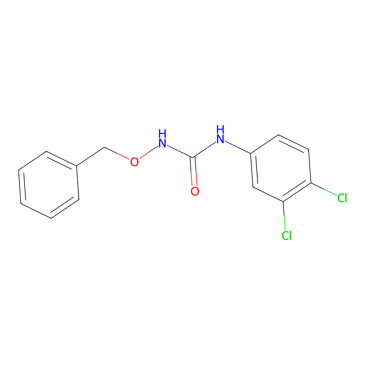 N-(Benzyloxy)-N'-(3,4-dichlorophenyl)urea molecular structure, CAS 51458-03-8