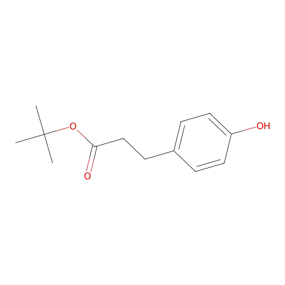 Tert-butyl 3-(4-hydroxyphenyl)propanoate molecular structure, CAS 51458-31-2
