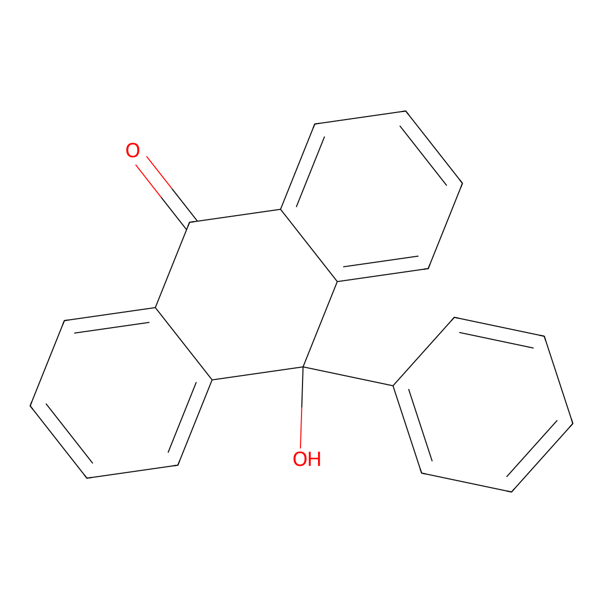 10-Hydroxy-10-phenyl-9(10H)-anthracenone molecular structure, CAS 5146-30-5