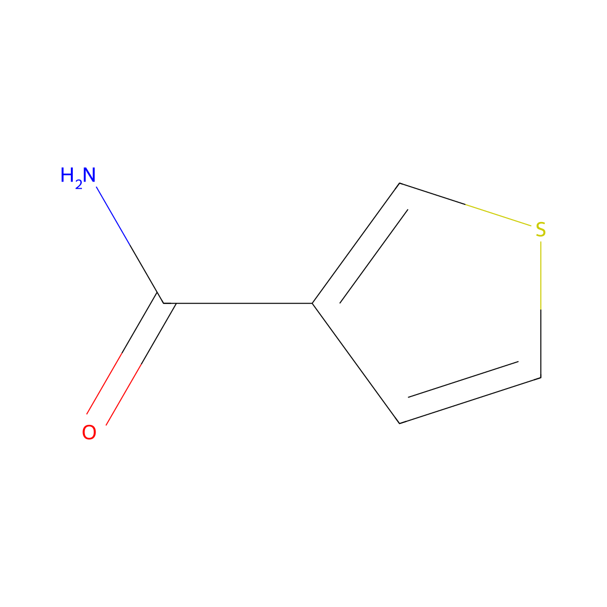 Thiophene-3-carboxamide molecular structure, CAS 51460-47-0