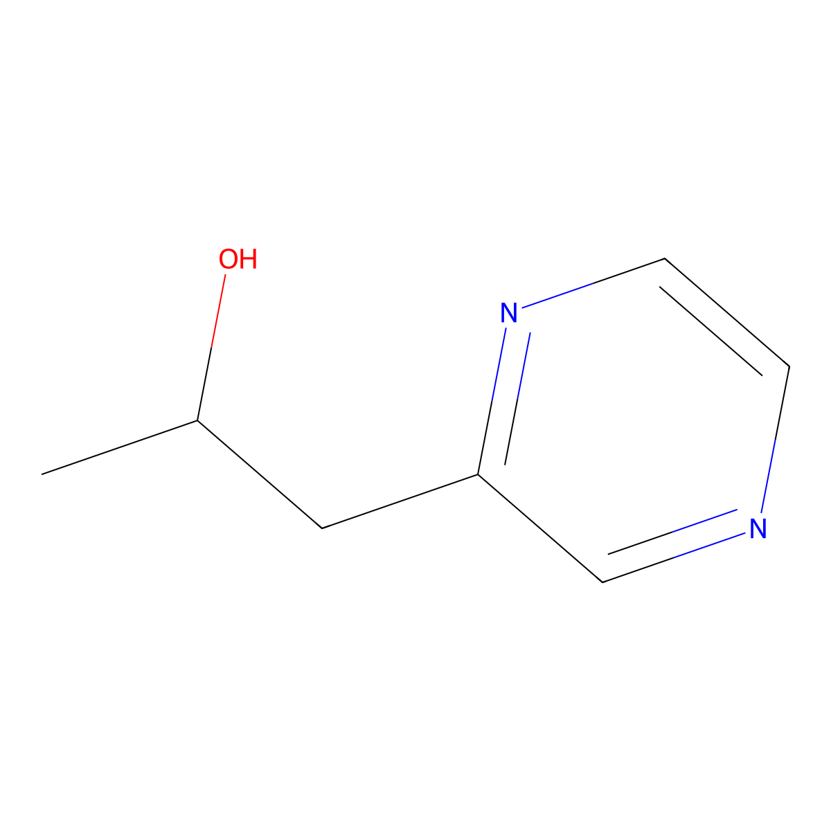 1-Pyrazin-2-ylpropan-2-OL molecular structure, CAS 51460-71-0