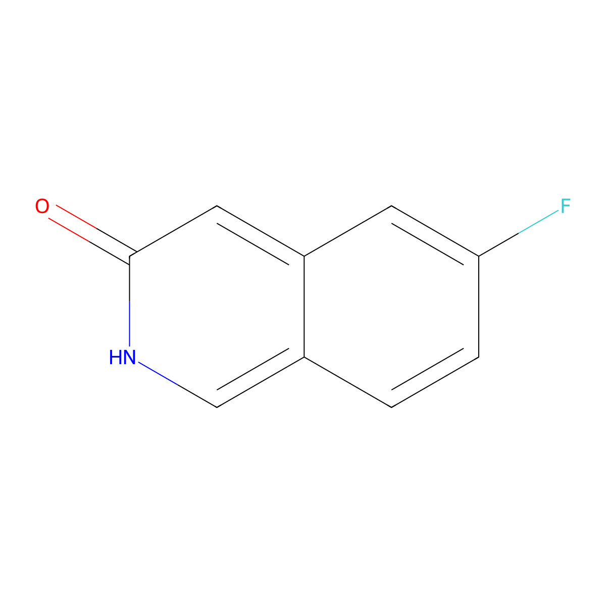 6-Fluoroisoquinolin-3-ol molecular structure, CAS 51463-15-1