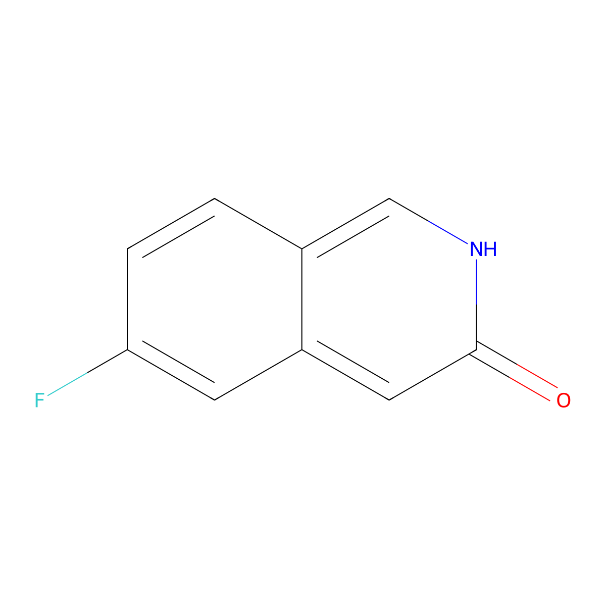 6-Fluoroisoquinolin-3-ol molecular structure, CAS 51463-15-1