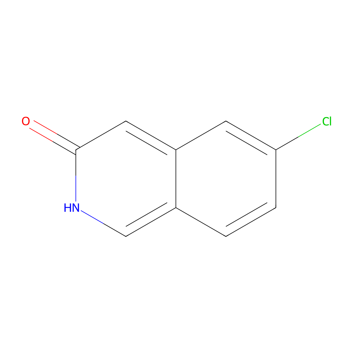 6-Chloroisoquinolin-3(2H)-one molecular structure, CAS 51463-17-3