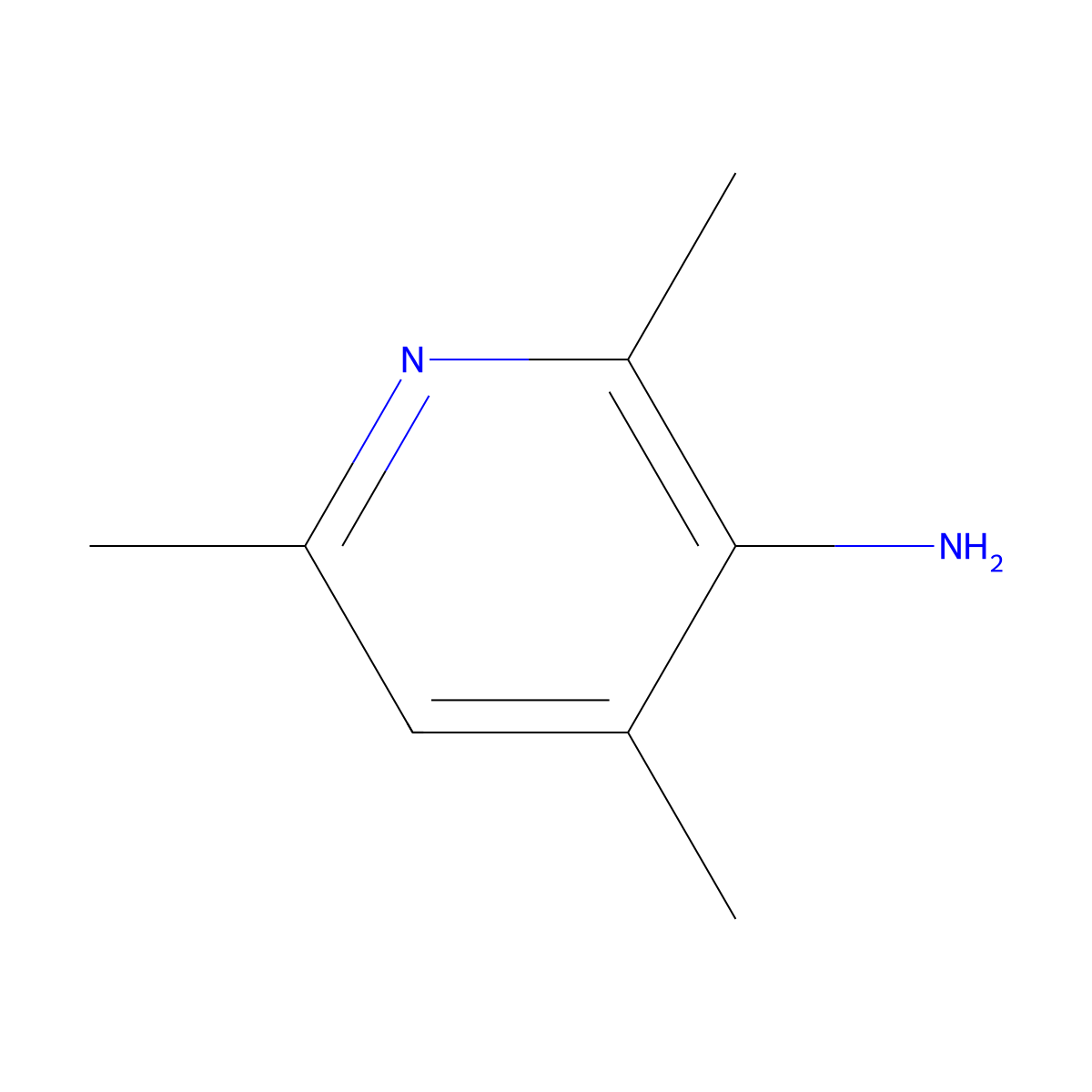 2,4,6-Trimethyl-3-pyridinamine molecular structure, CAS 51467-70-0