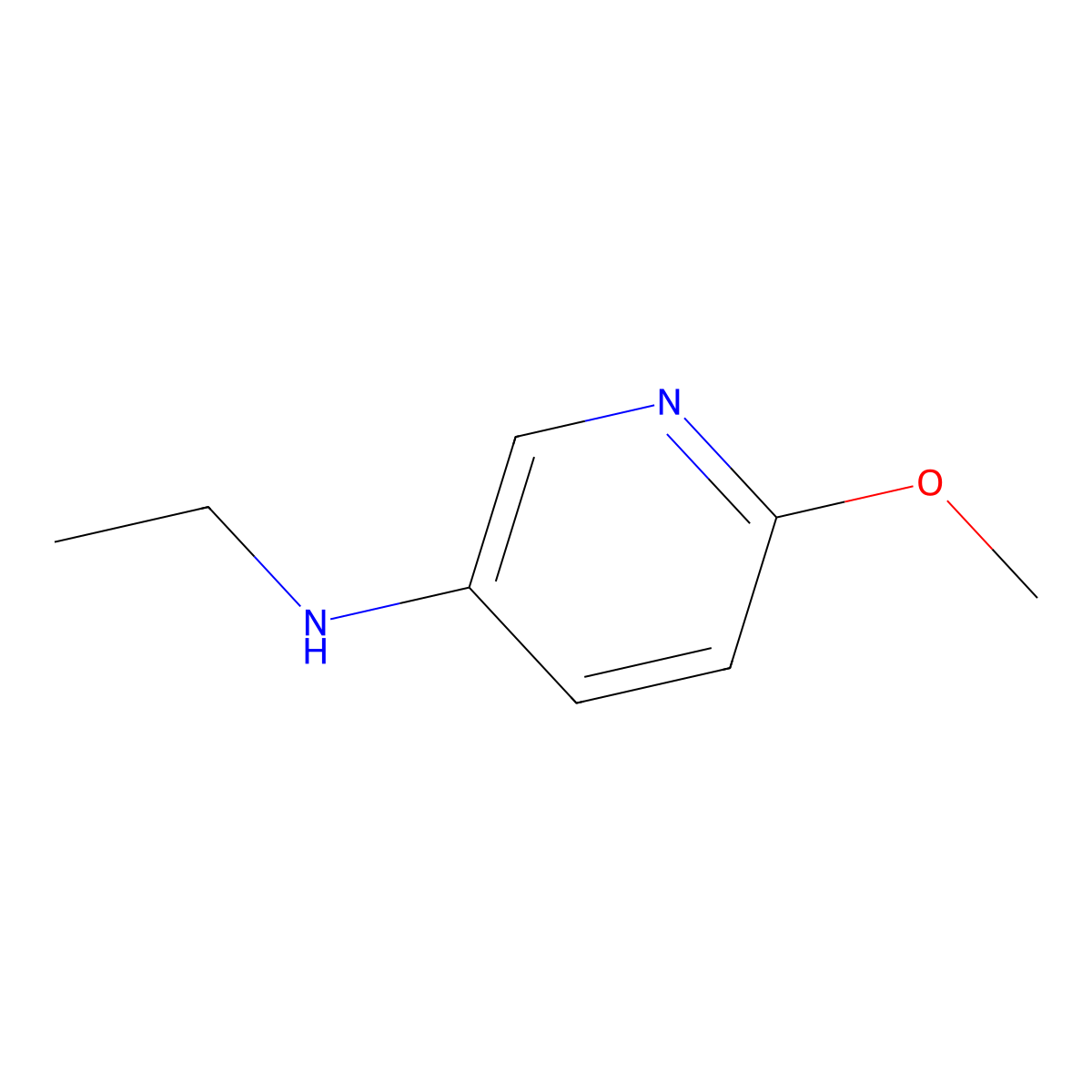 N-ethyl-6-methoxypyridin-3-amine molecular structure, CAS 51468-14-5