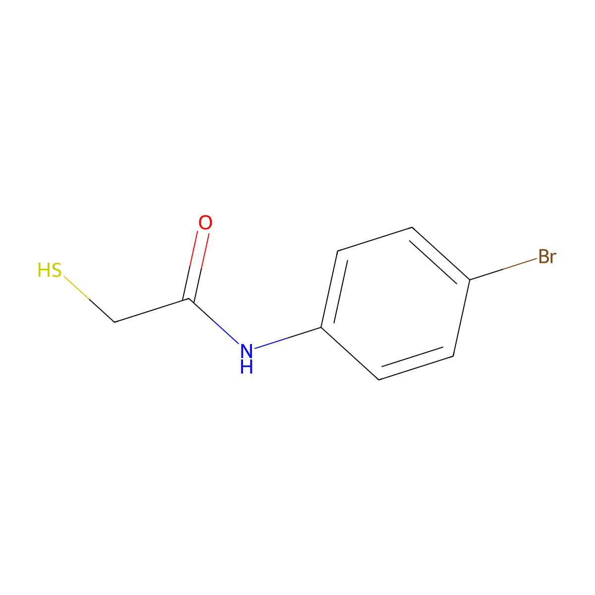 N-(4-bromophenyl)-2-sulfanylacetamide molecular structure, CAS 51469-68-2