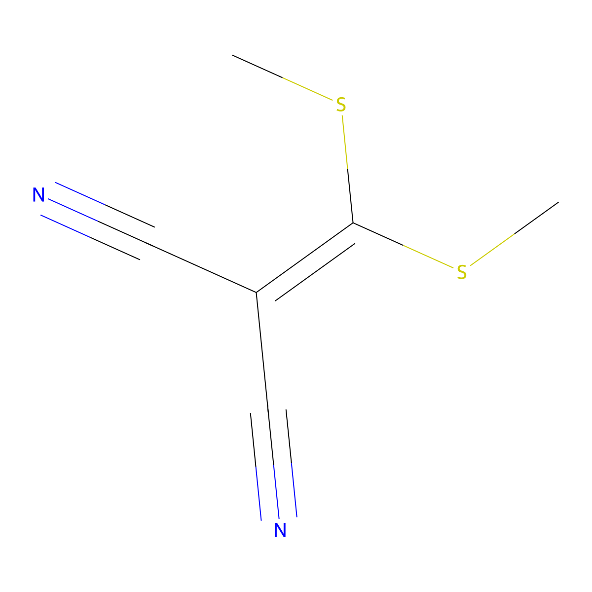 2-(Bis(methylsulfanyl)methylidene)propanedinitrile molecular structure, CAS 5147-80-8