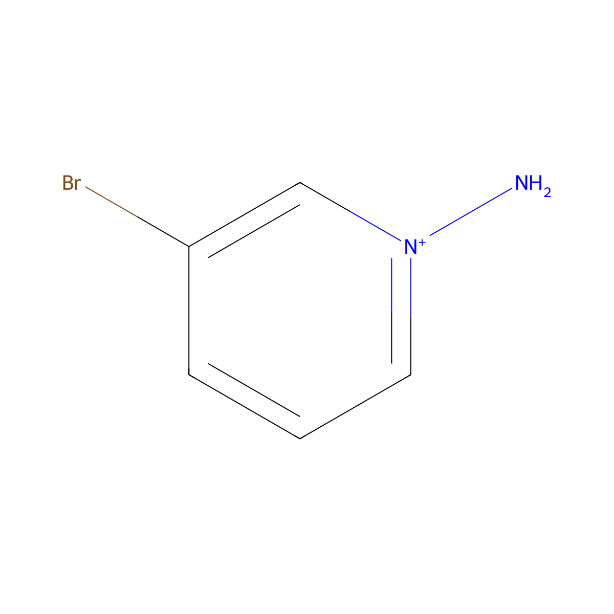 1-Amino-3-bromopyridin-1-ium molecular structure, CAS 51470-69-0