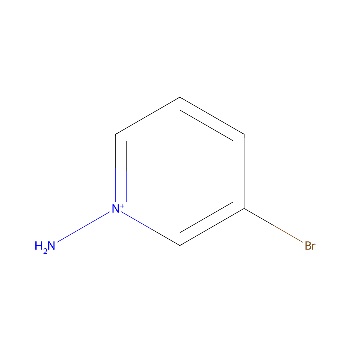 1-Amino-3-bromopyridin-1-ium molecular structure, CAS 51470-69-0