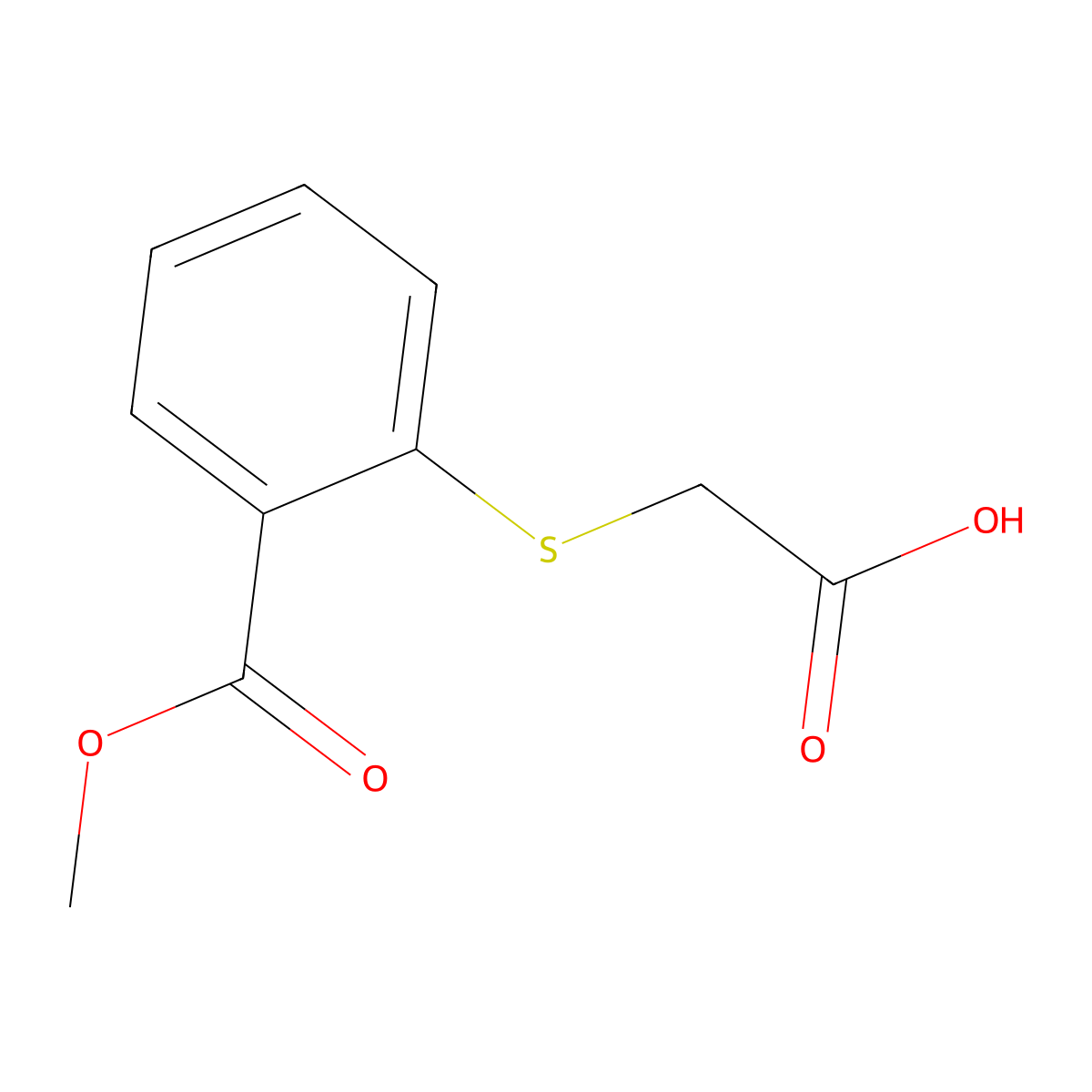 2-(2-methoxycarbonylphenyl)sulfanylacetic Acid molecular structure, CAS 51471-72-8
